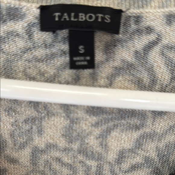 Talbots Floral Black and White Women's Cardigan Sweater - Picture 5 of 7
